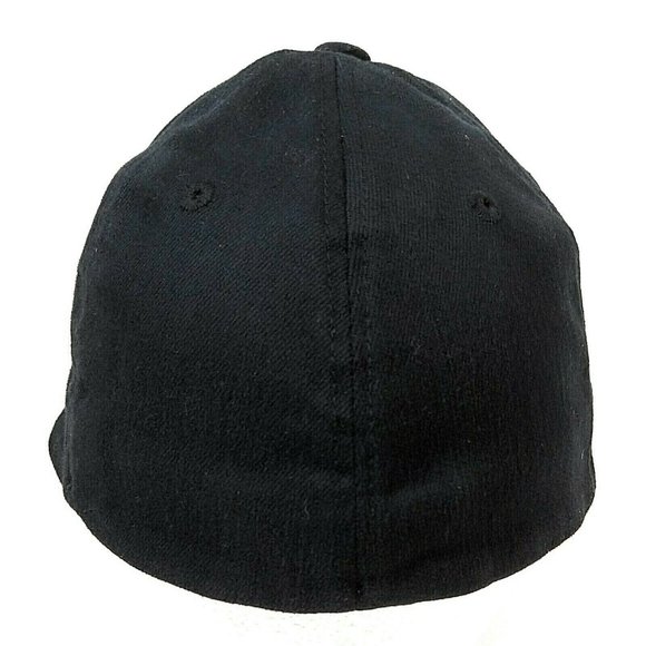 LIPTON BALL CAP stretch one size fits most black structured curve bill pre-owned - Picture 3 of 6